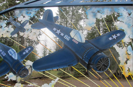 blue plane gate detail